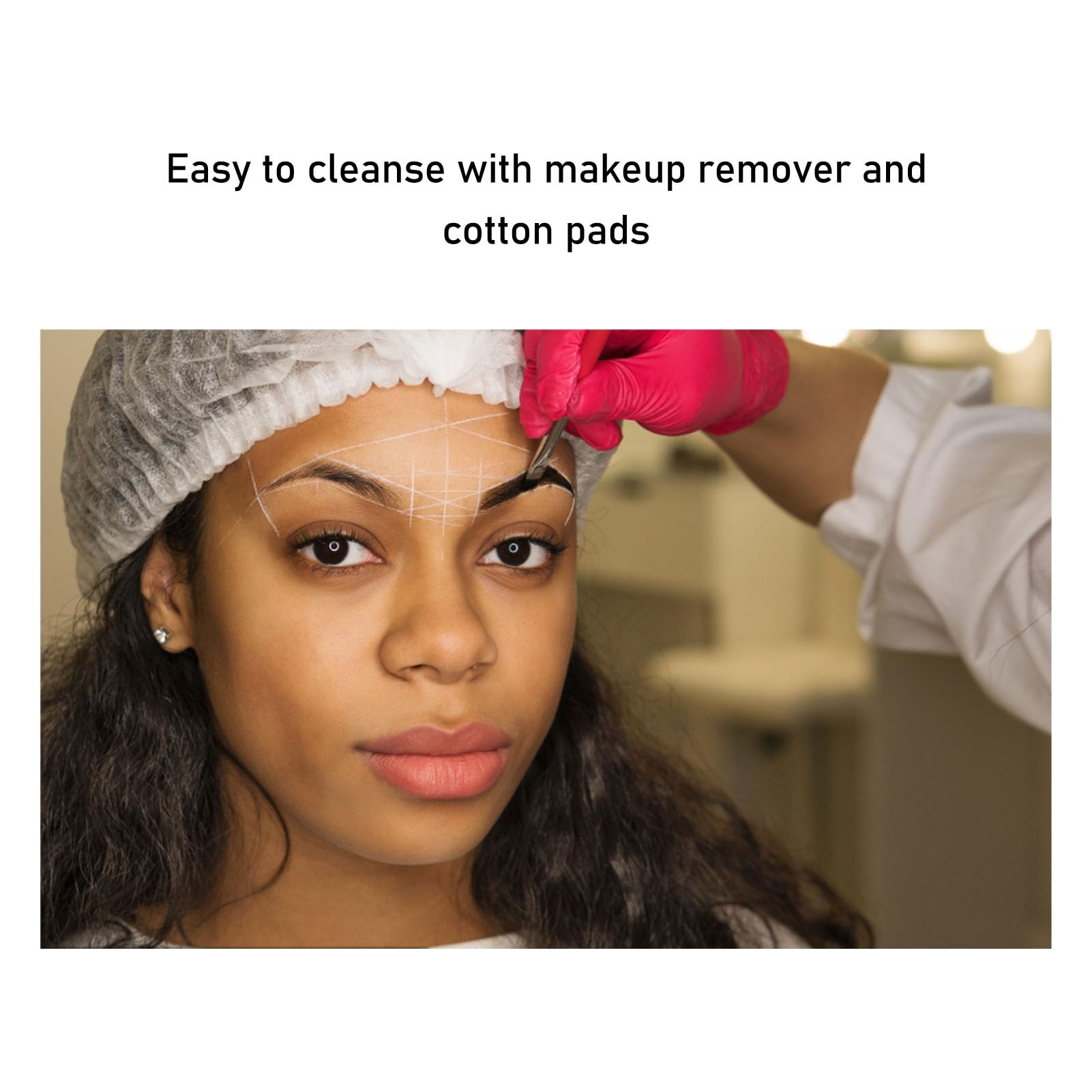 Pre-Inked Mapping String, Pre-Inked Eyebrow Mapping String, pre-inked eyebrow mapping string for permanent makeup, black pre-inked mapping string, white pre-inked mapping string, lines on client face