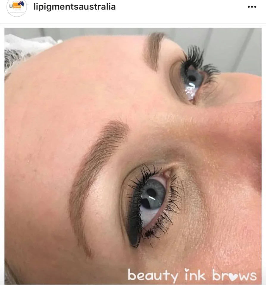 Beautiful Blonde 15ml by Li Pigments, Li Aqua Pigment line, micropigmentation pigment, eyebrow pigment healed results 2