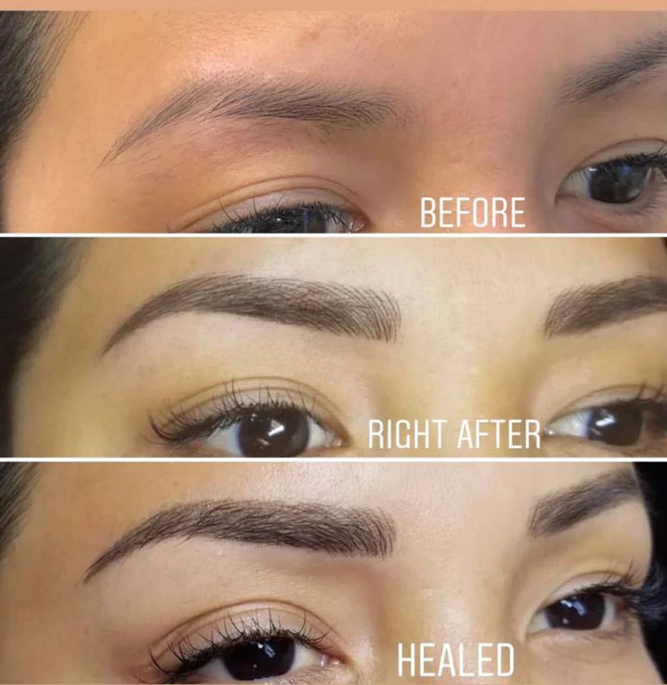 Mochaccino by Li Pigments, Li Aqua Pigment line, micropigmentation pigment, eyebrow pigment healed results 2