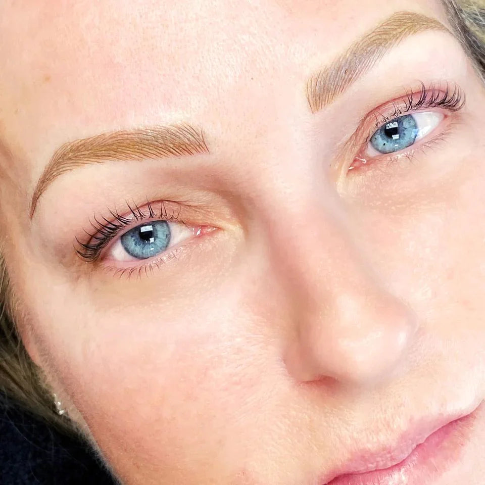 Creme Latte by Li Pigments, Li Aqua Pigment line, micropigmentation pigment, eyebrow pigment Healed results