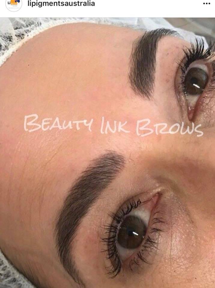 Eboni Express by Li Pigments, Li Aqua Pigment line, micropigmentation pigment, eyebrow pigment healed results 1