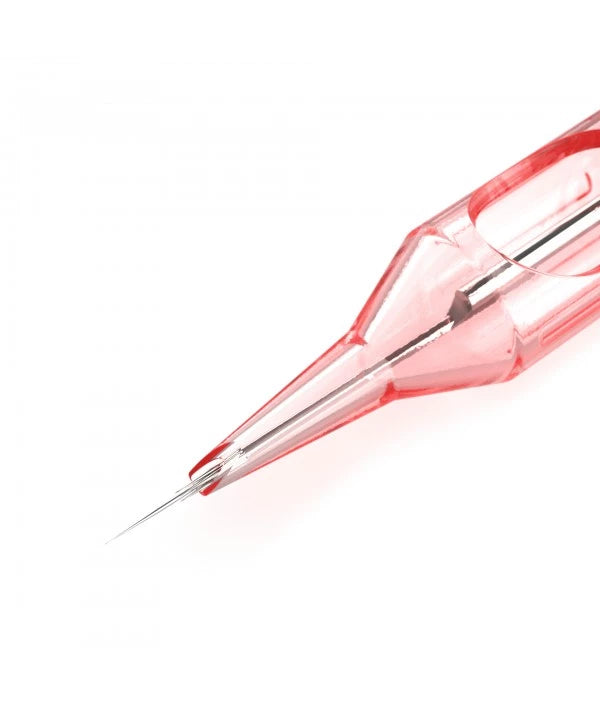 1RL kwadron needle cartridges, optima plus needle cartridges, permanent makeup tattoo needle cartridges close up