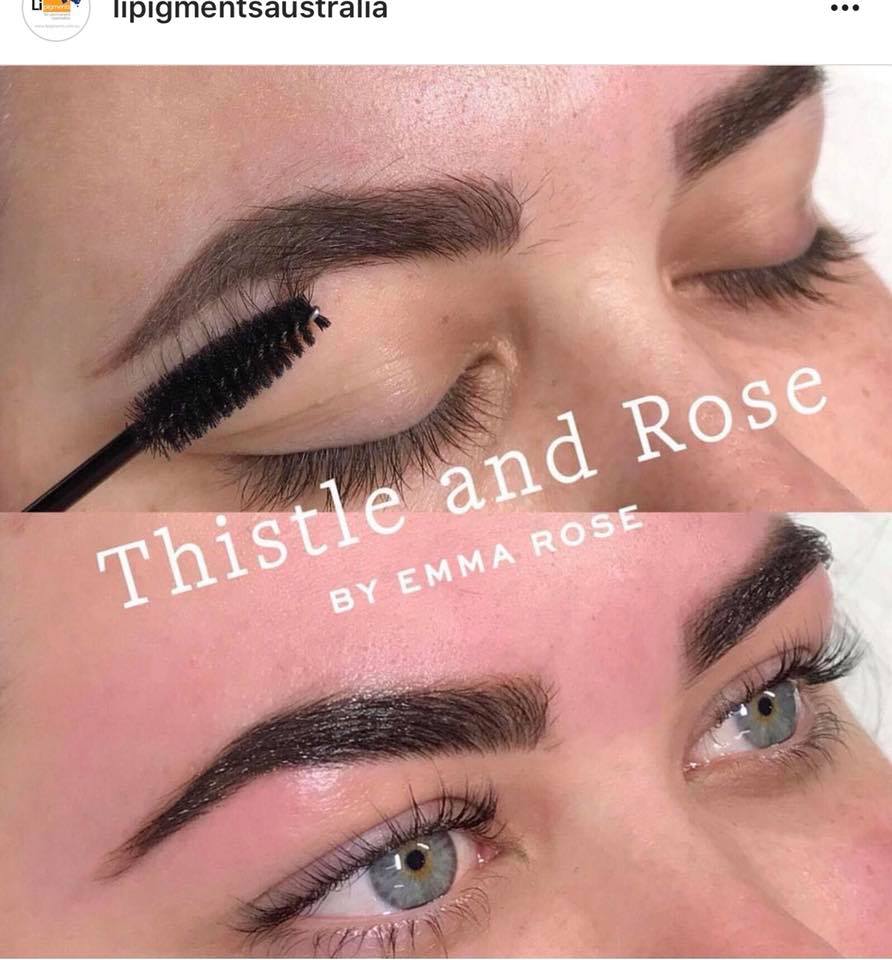 Mochaccino by Li Pigments, Li Aqua Pigment line, micropigmentation pigment, eyebrow pigment healed results - 1
