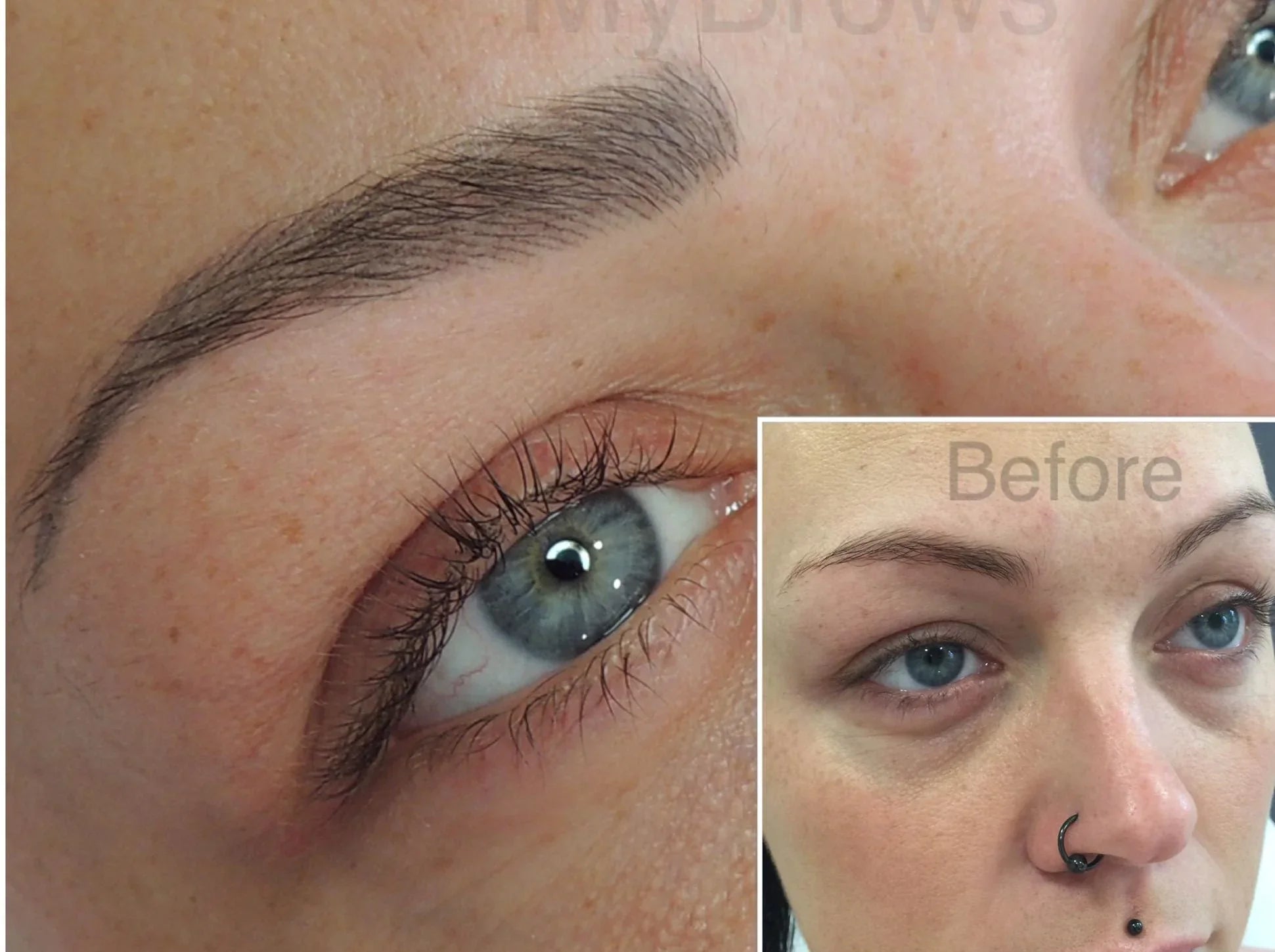 Navajo Brown by Li Pigments, Li Aqua Pigment line, micropigmentation pigment, eyebrow pigment healed results 2