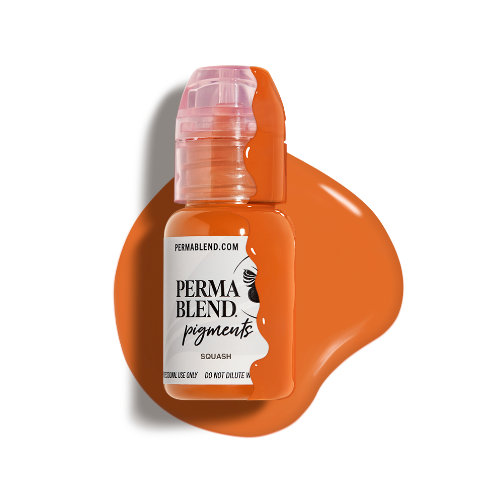 Squash with Colour, Lip tattoo pigment by Perma Blend, Permanent makeup pigment, lip tattoo ink front view