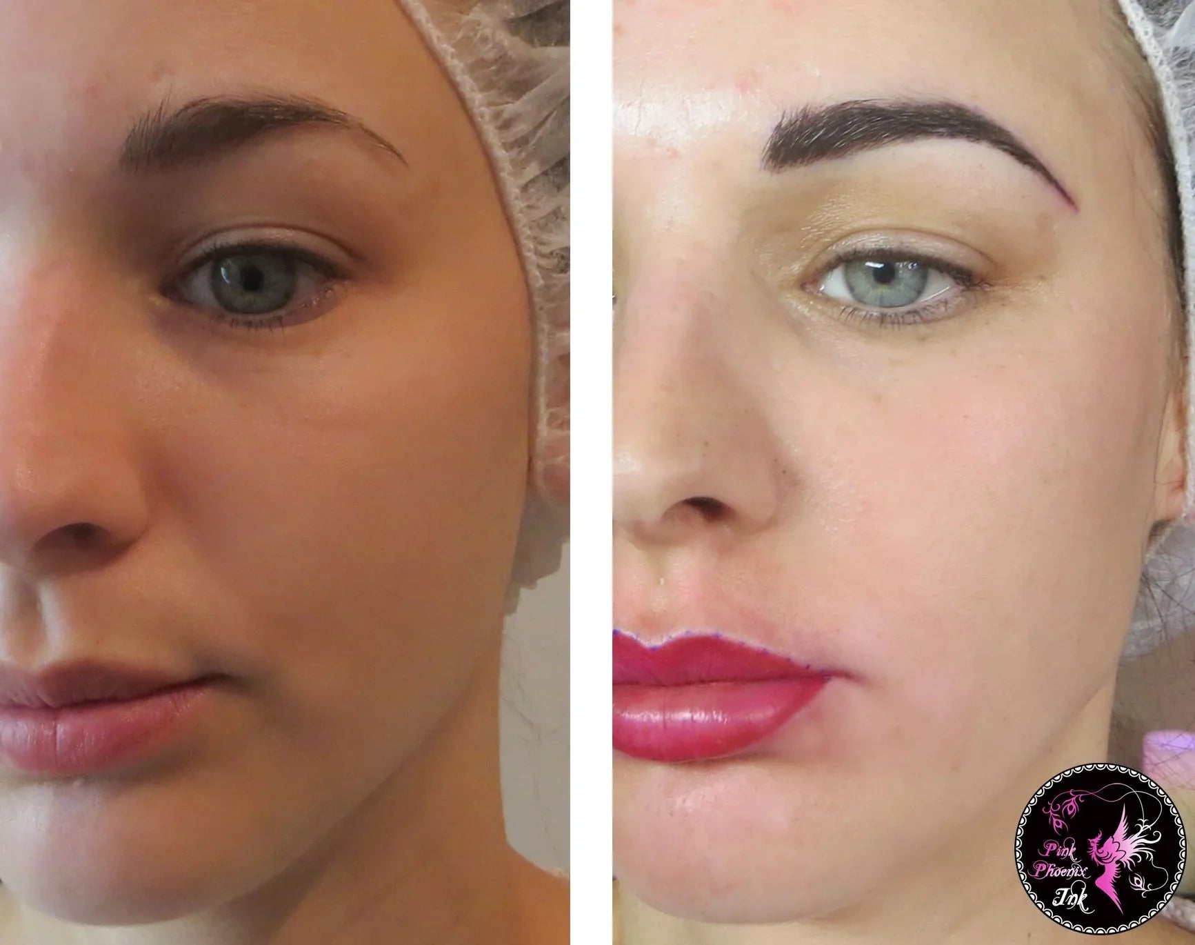 Rose Petal by Li Pigments, Li Aqua Pigment line, micropigmentation pigment, lip pigment healed results