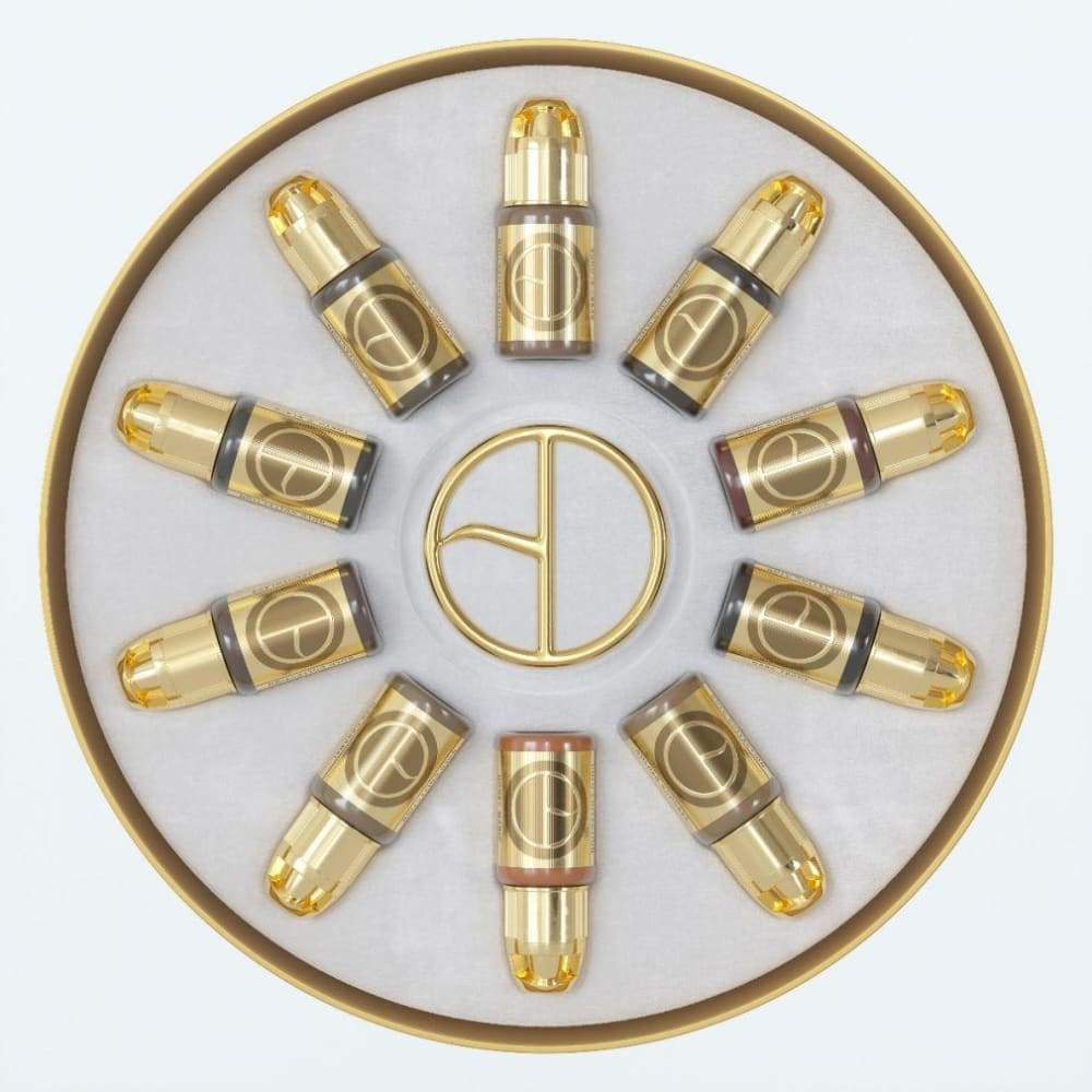 Brow Daddy Gold Collection, permanent makeup tattoo ink, permanent makeup tattoo pigment, perma blend, brow daddy front view