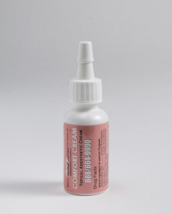 Comfort Cream Topical Anesthetic, Comfort Cream Lidocaine cream by Painstoppers grey background