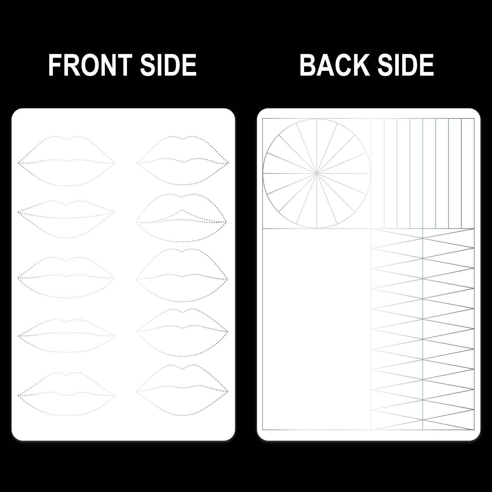 Inkless Double Sided Practice Skin, Lip Blush practice skin, latex free practice skin for permanent makeup