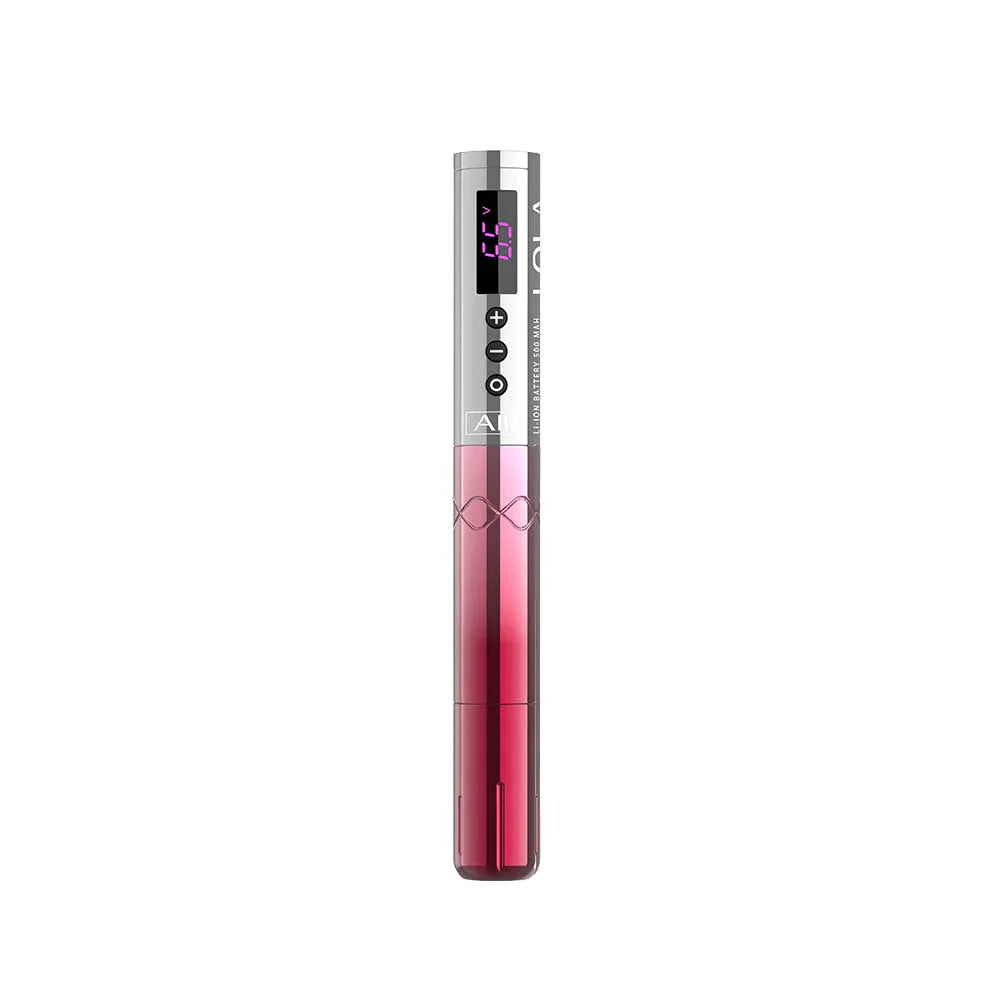 EZ LOLA AIR PMU Pen Wireless tattoo machine in Pink Gradient and Silver 