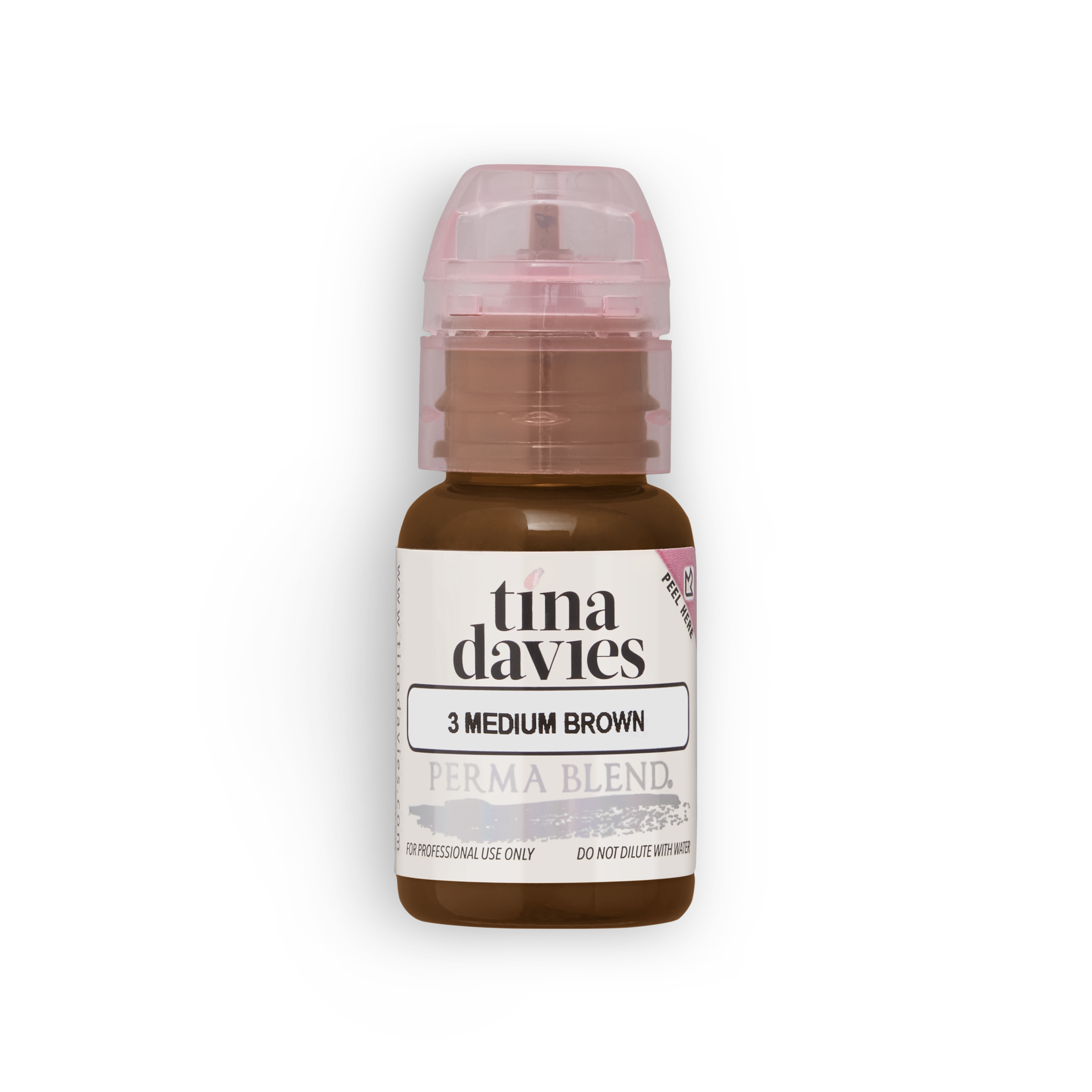 Tina Davies I Love Ink Medium Brown Eyebrow Pigment by Perma Blend Front View