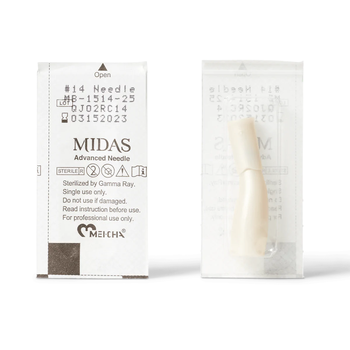 Midas #14 Soft Slope 0.25mm Microblading Needle in packaging