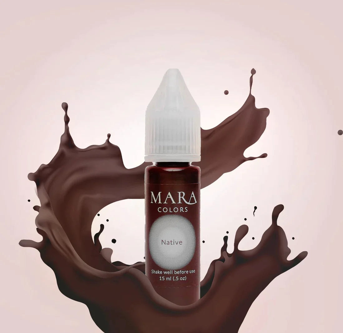 Native 15ml eyebrow pigment, permanent makeup pigment by Mara Colors, Mara Pro pigments with pigment