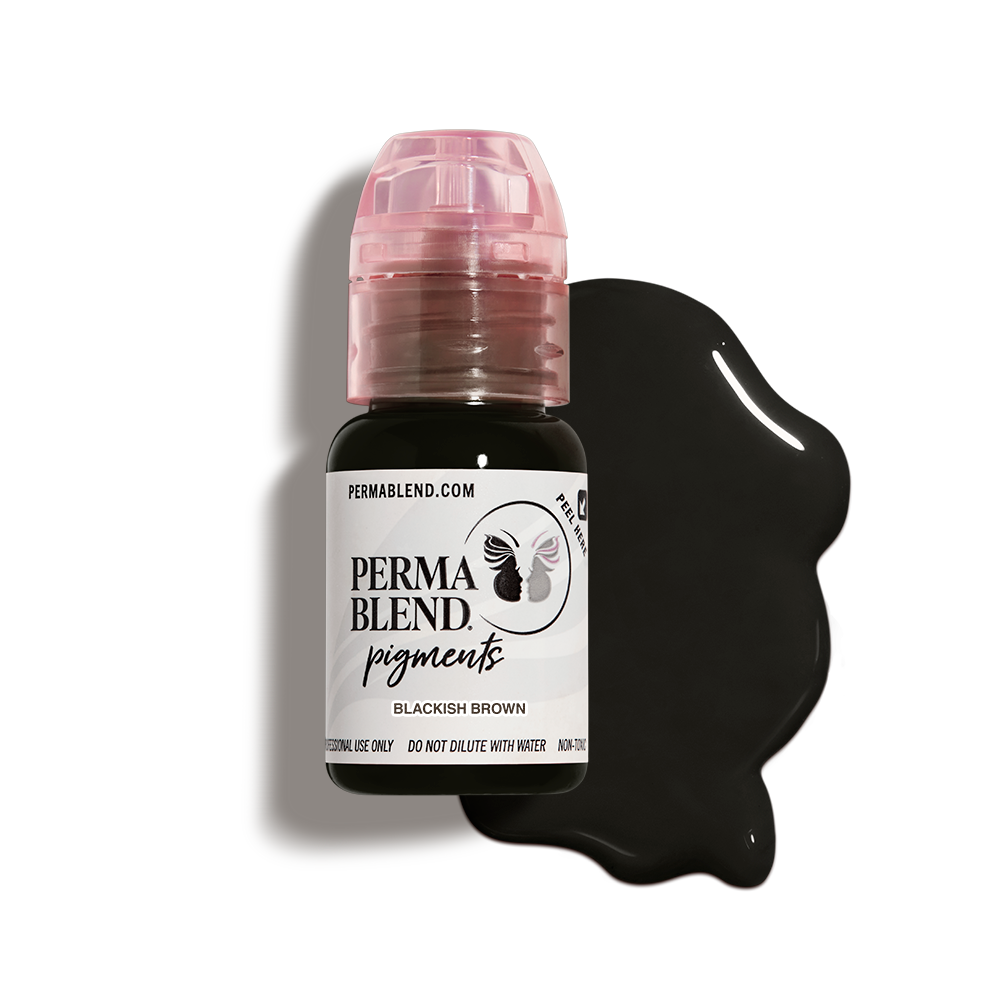 Blackish Brown Perma Blend pigment with colour spill