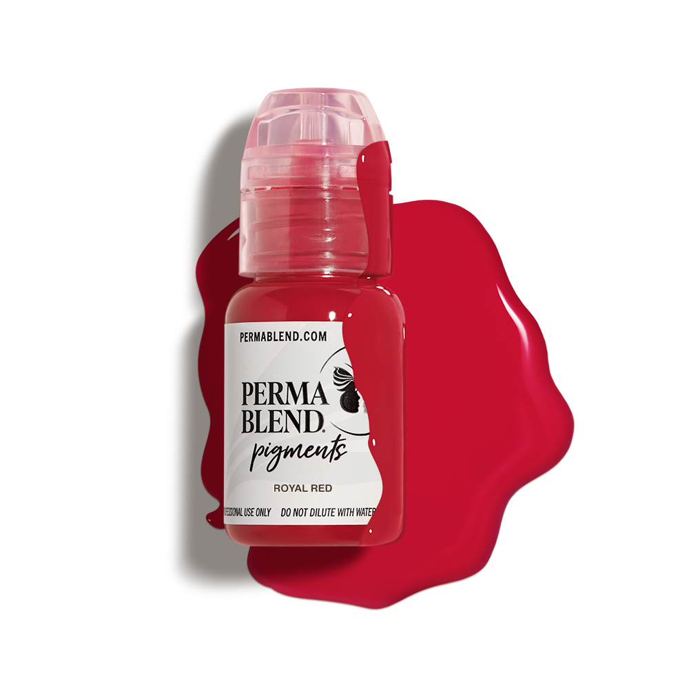 Royal Red Lip tattoo pigment by Perma Blend, Permanent makeup pigment, lip tattoo ink with colour