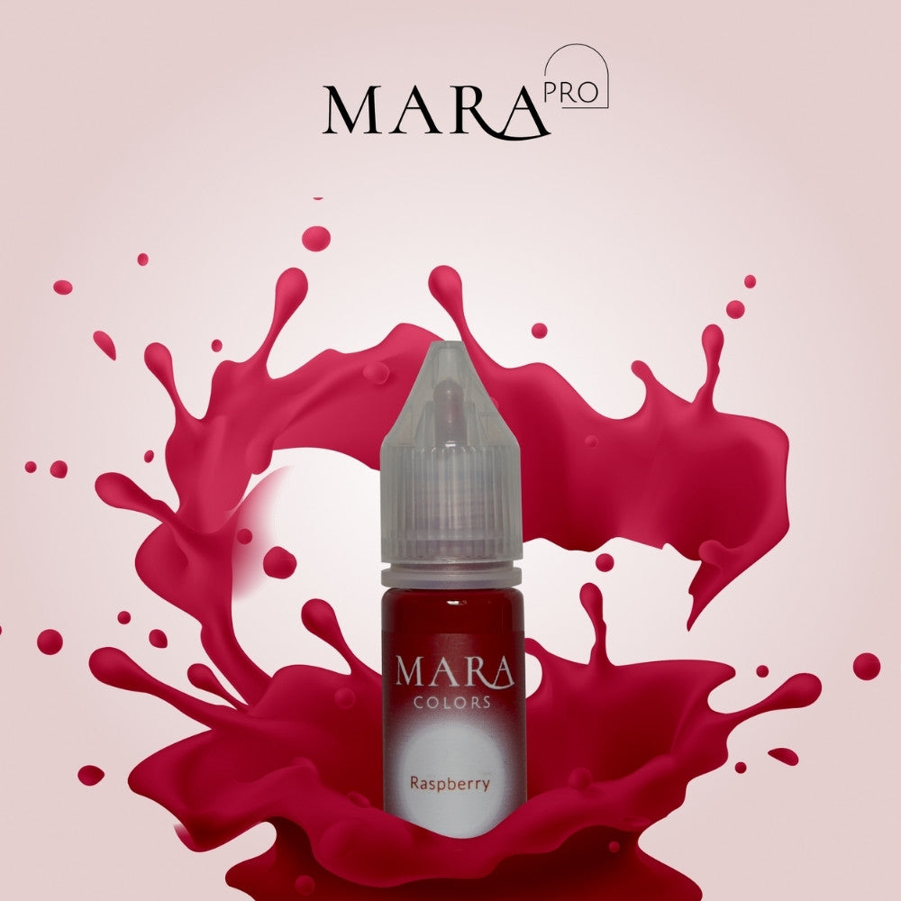 Raspberry lip pigment, permanent makeup pigment by Mara Colors, Mara Pro pigments with pigment