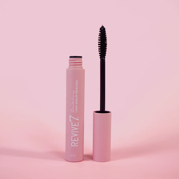 Revive7 Lash Serum Mascara by Toronto Brow Shop, front view with bottle open