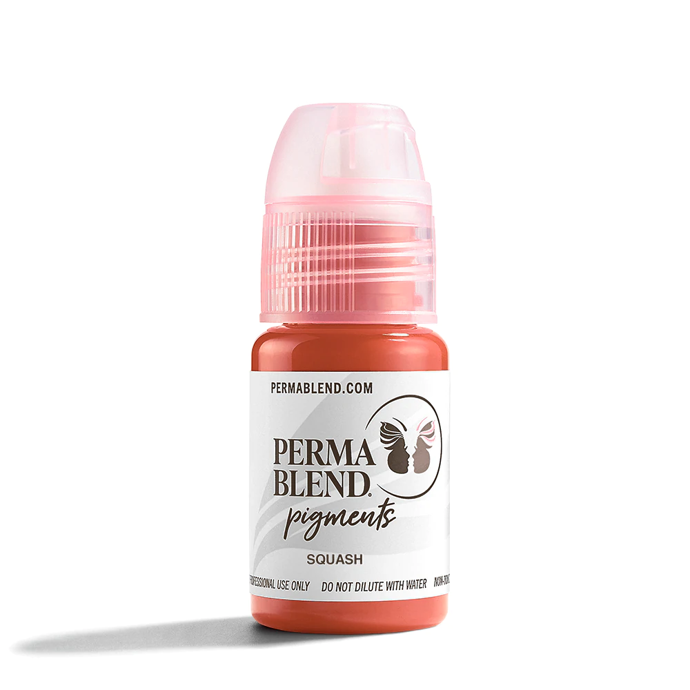 Squash Lip tattoo pigment by Perma Blend, Permanent makeup pigment, lip tattoo ink front view