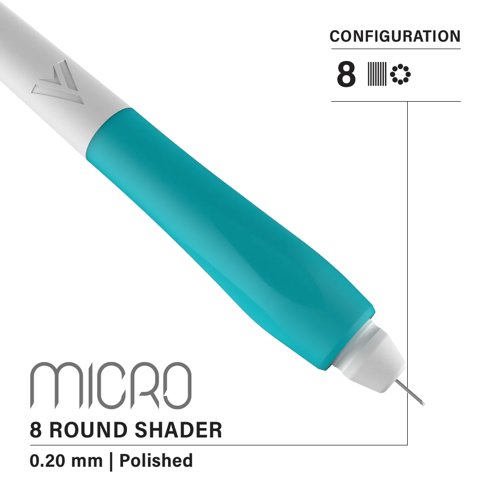 Vertix Micro Microblades by Microbeau, Microblades, Microblades for PMU by Toronto Brow Shop, 8 Round Shader 0.20mm