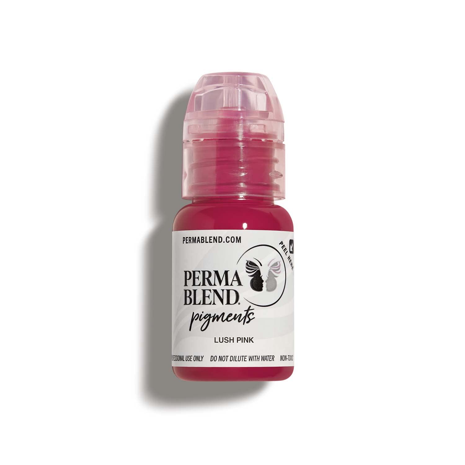 Lush Pink lip pigment by Perma Blend, permanent makeup pigment for micropigmentation, front view